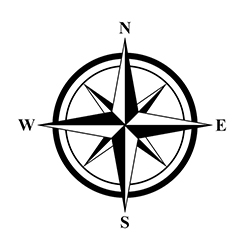 Map compass rose example