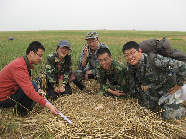 Crane and wetland survey at Zhalong National Nature Reserve, China.