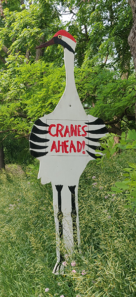 Cranes Ahead! Whooping Crane sign